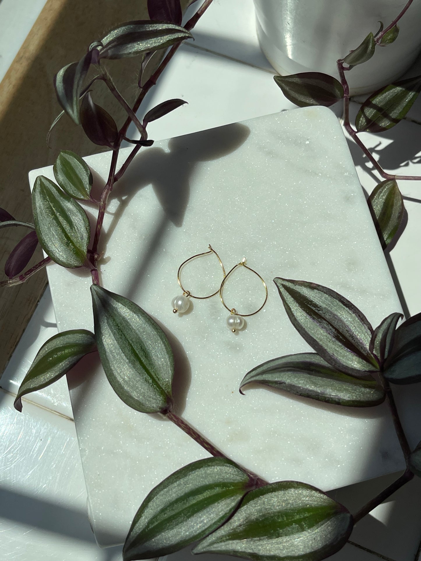 Freshwater Pearl Hoops