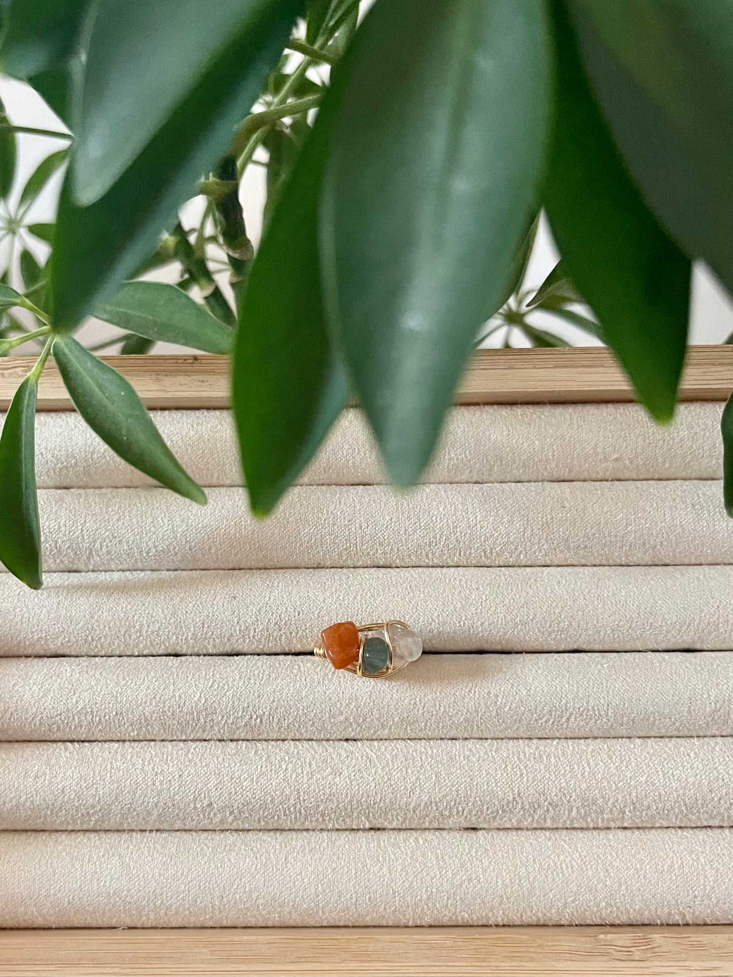 Triple Wrap Tricolor Ring