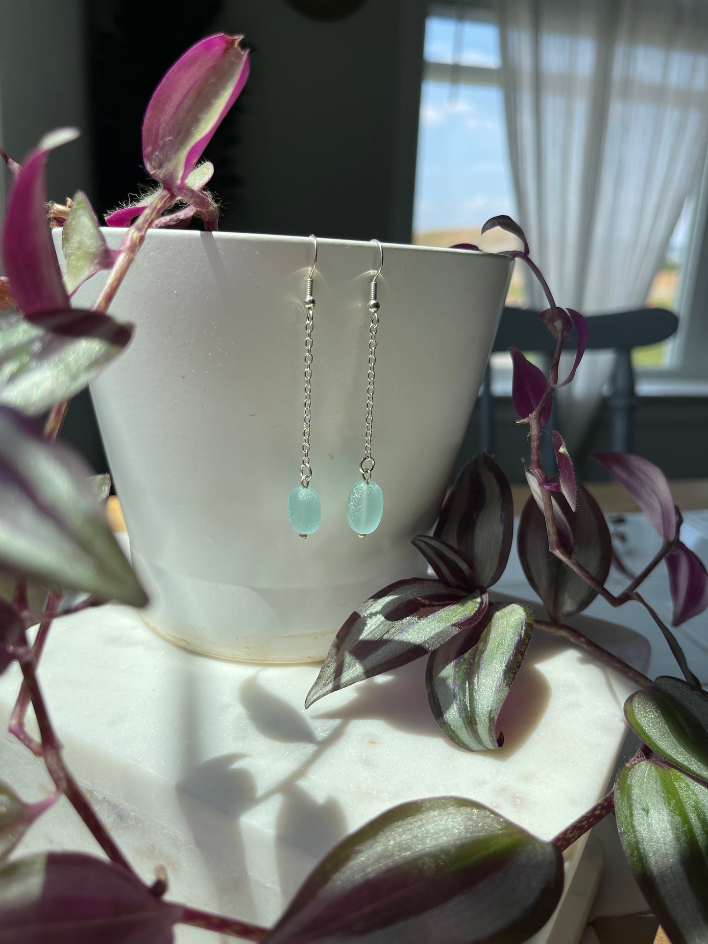 Elegant Sea Glass Earrings