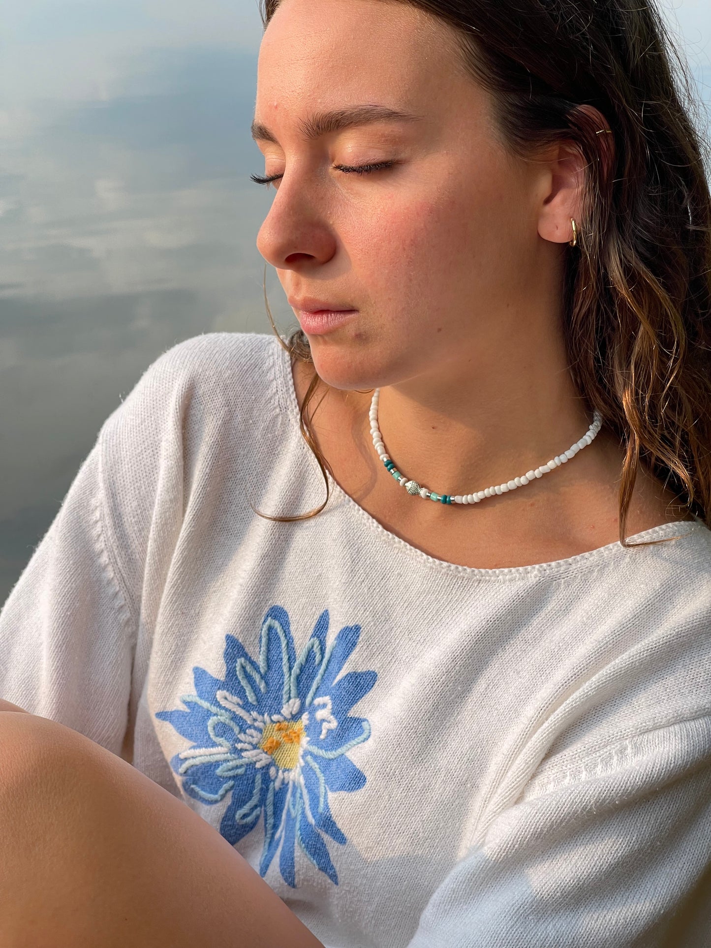 Beaded Fish Charm Necklace
