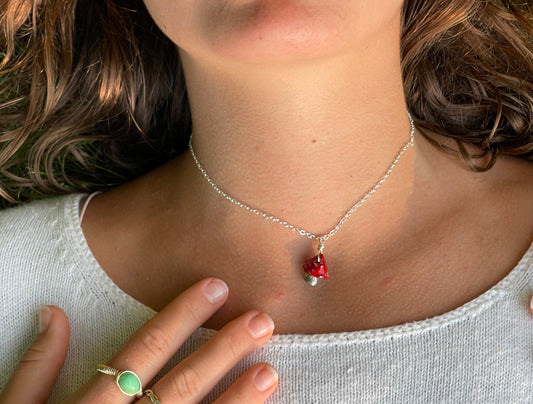 Mushroom Charm Chain Necklace
