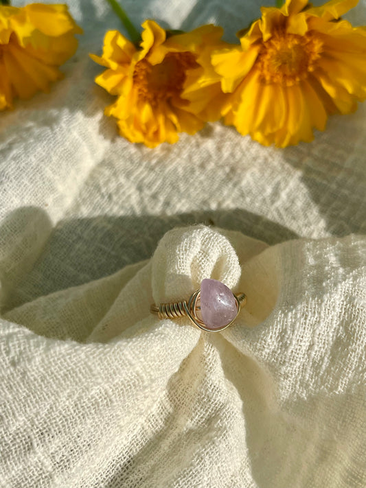 Wire Wrapped Amethyst Ring