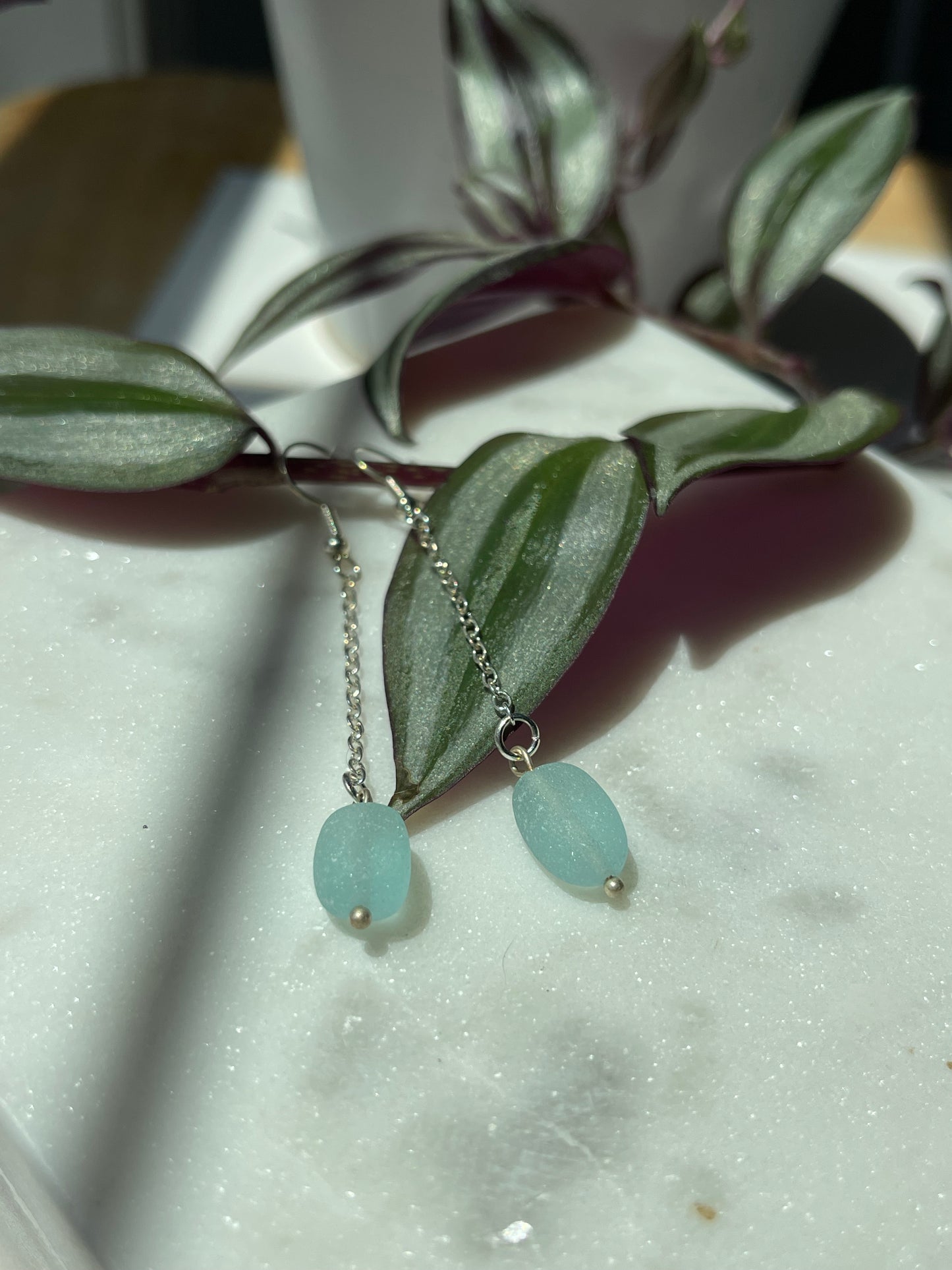 Elegant Sea Glass Earrings