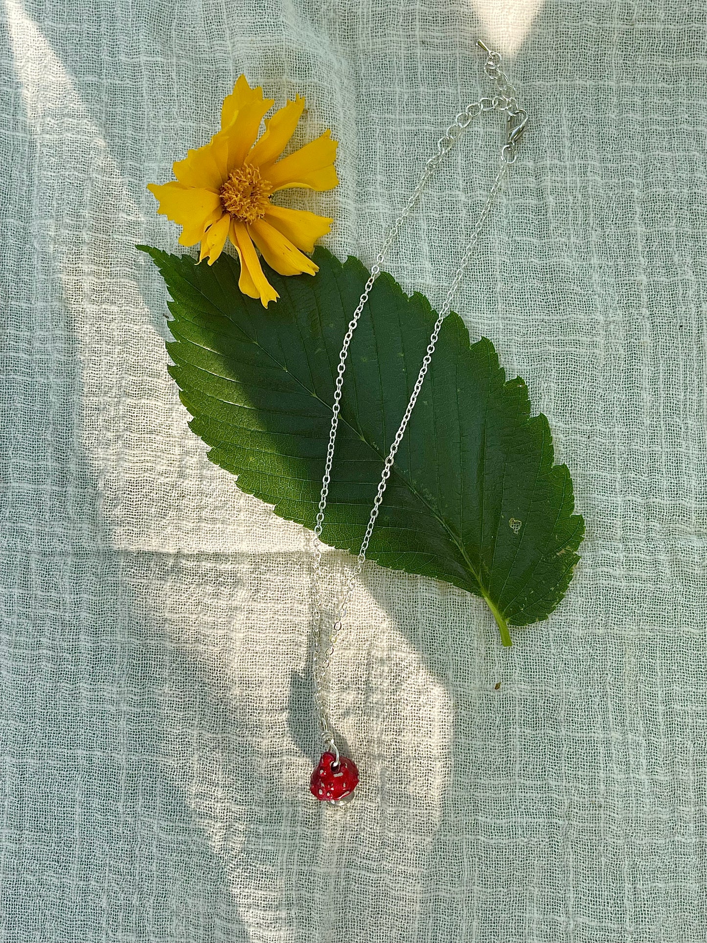 Mushroom Charm Chain Necklace