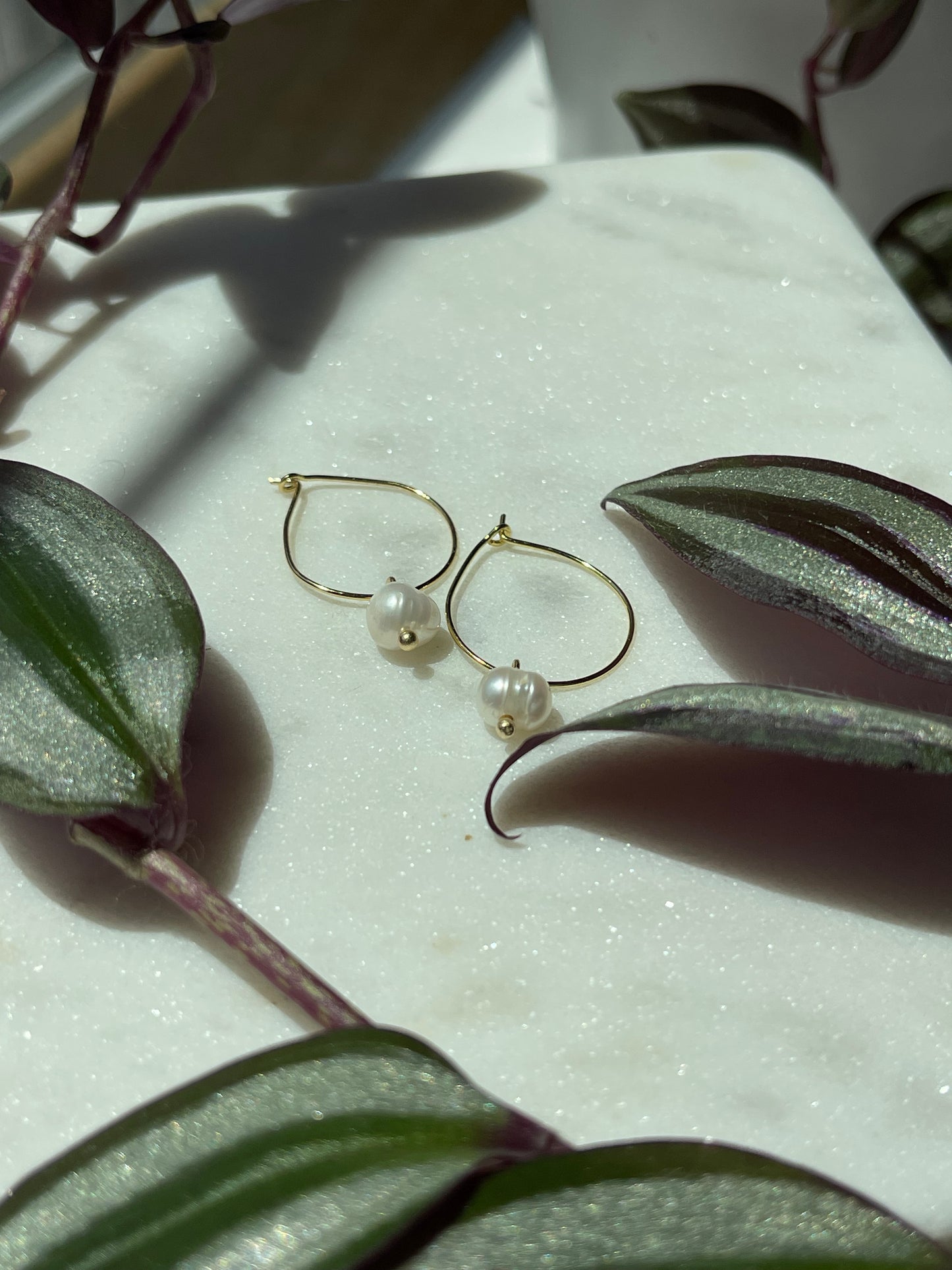 Freshwater Pearl Hoops