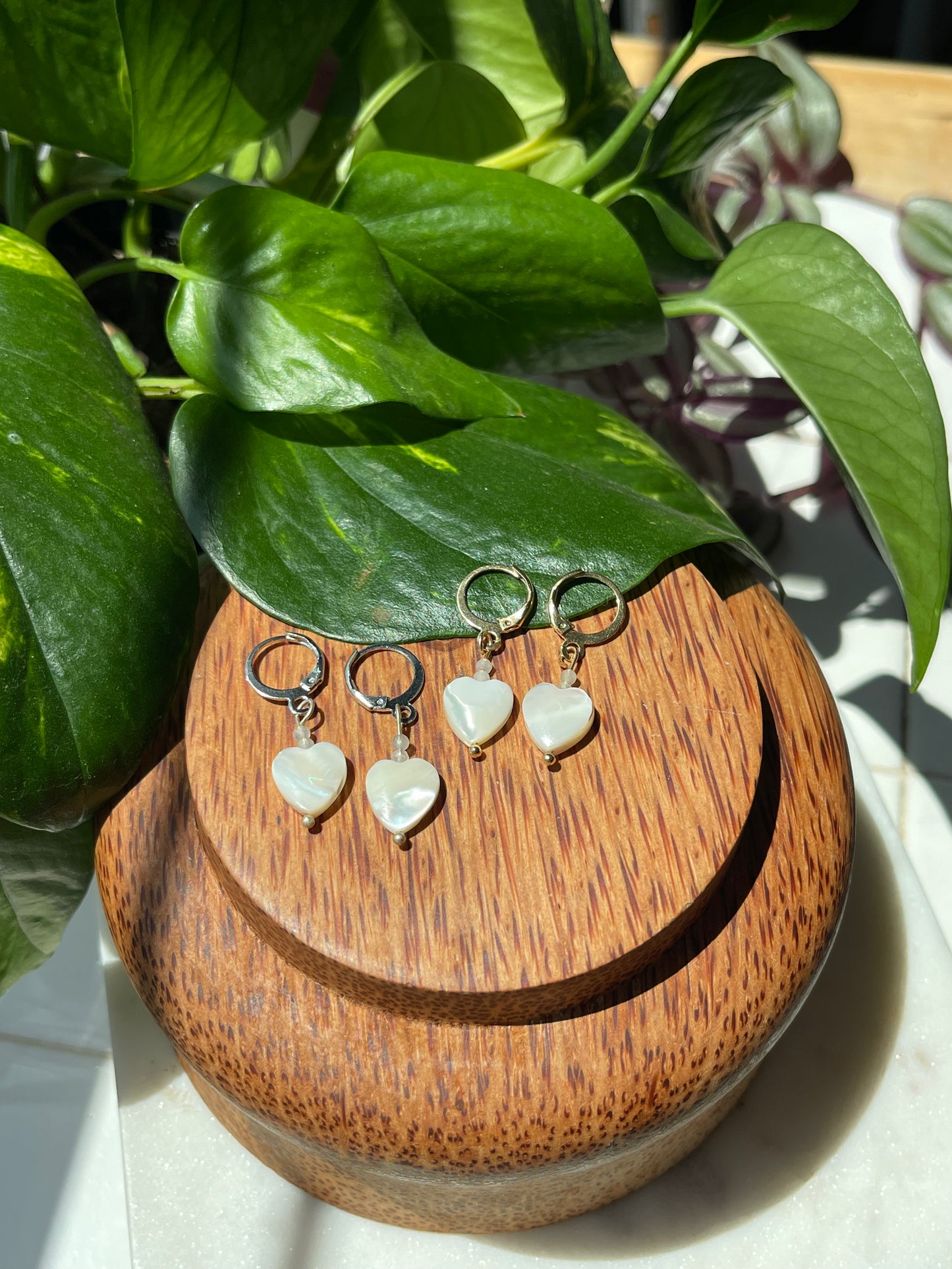 Shell Heart Earrings