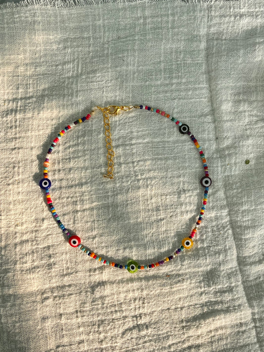Beaded Evil Eye Necklace